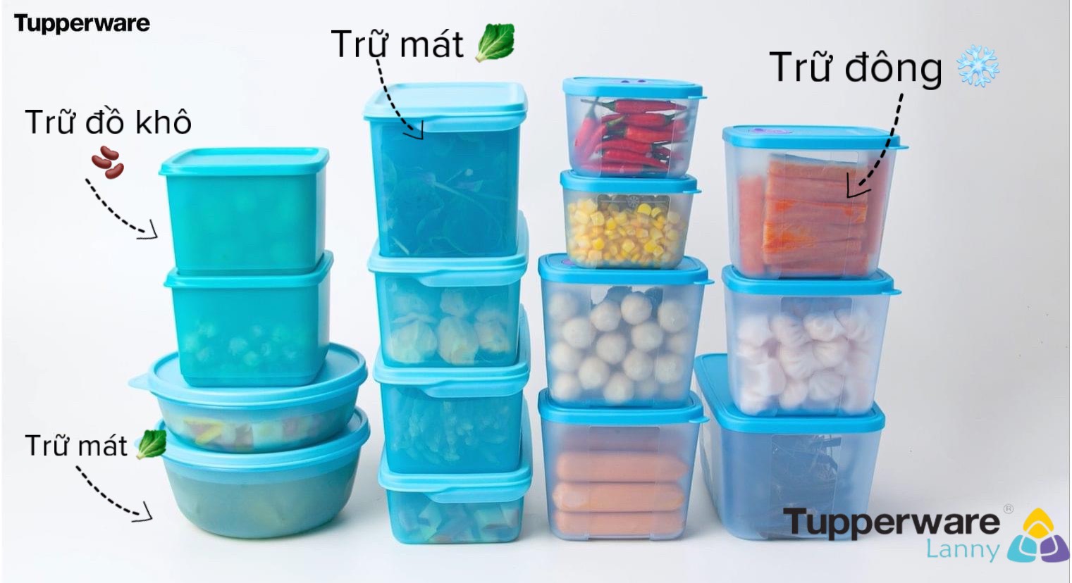 Bộ đôi trữ mát & trữ đông Blue Ocean Set 15