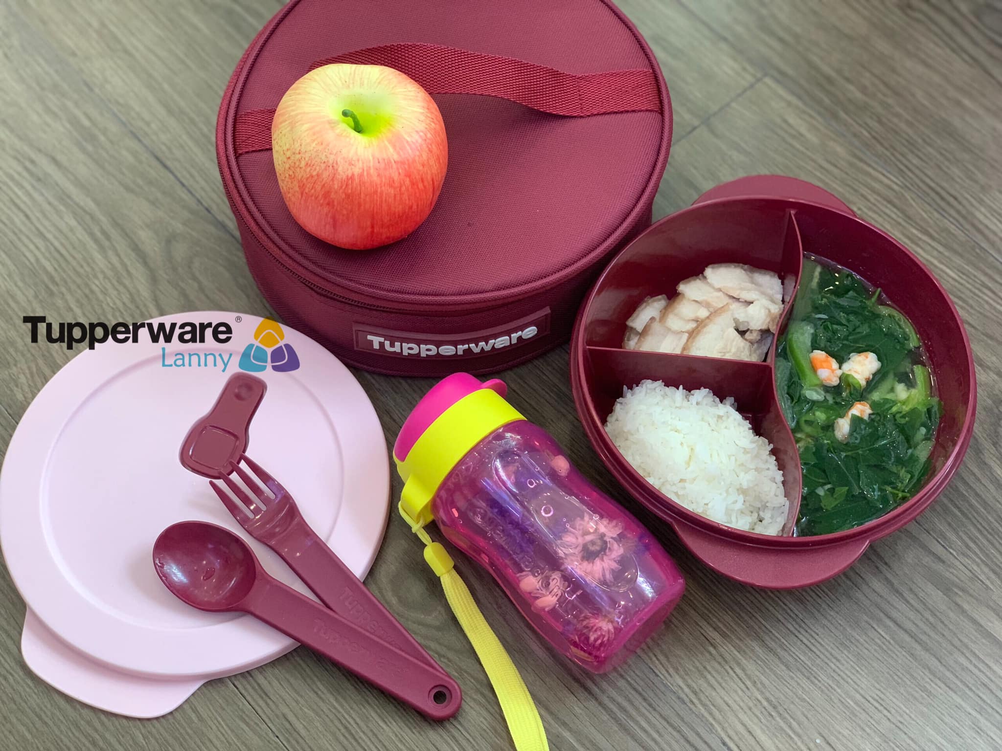 Bộ Hộp Cơm Chia Ngăn Crystalwave Lunch Set – Tupperware