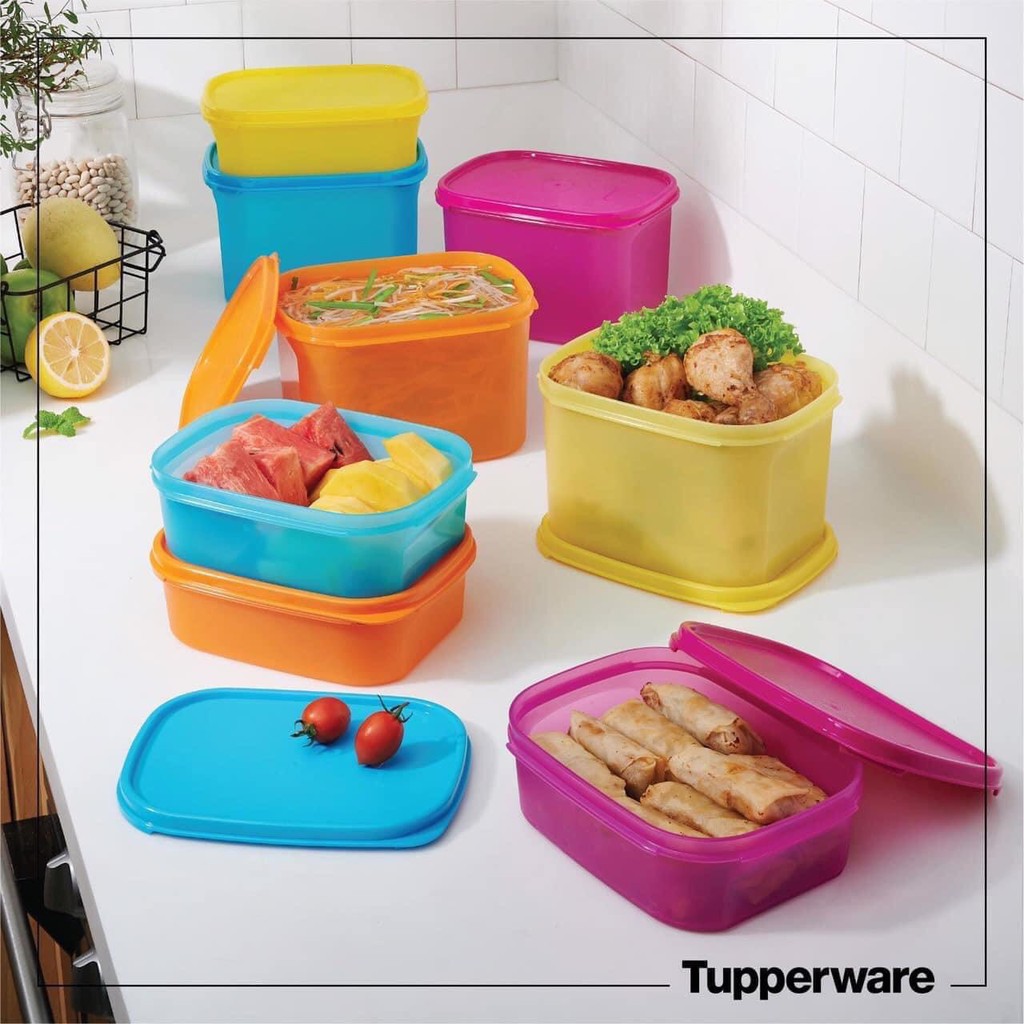 Bộ hộp bảo quản thực phẩm Colorful Rectangular (8 hộp) – Tupperware