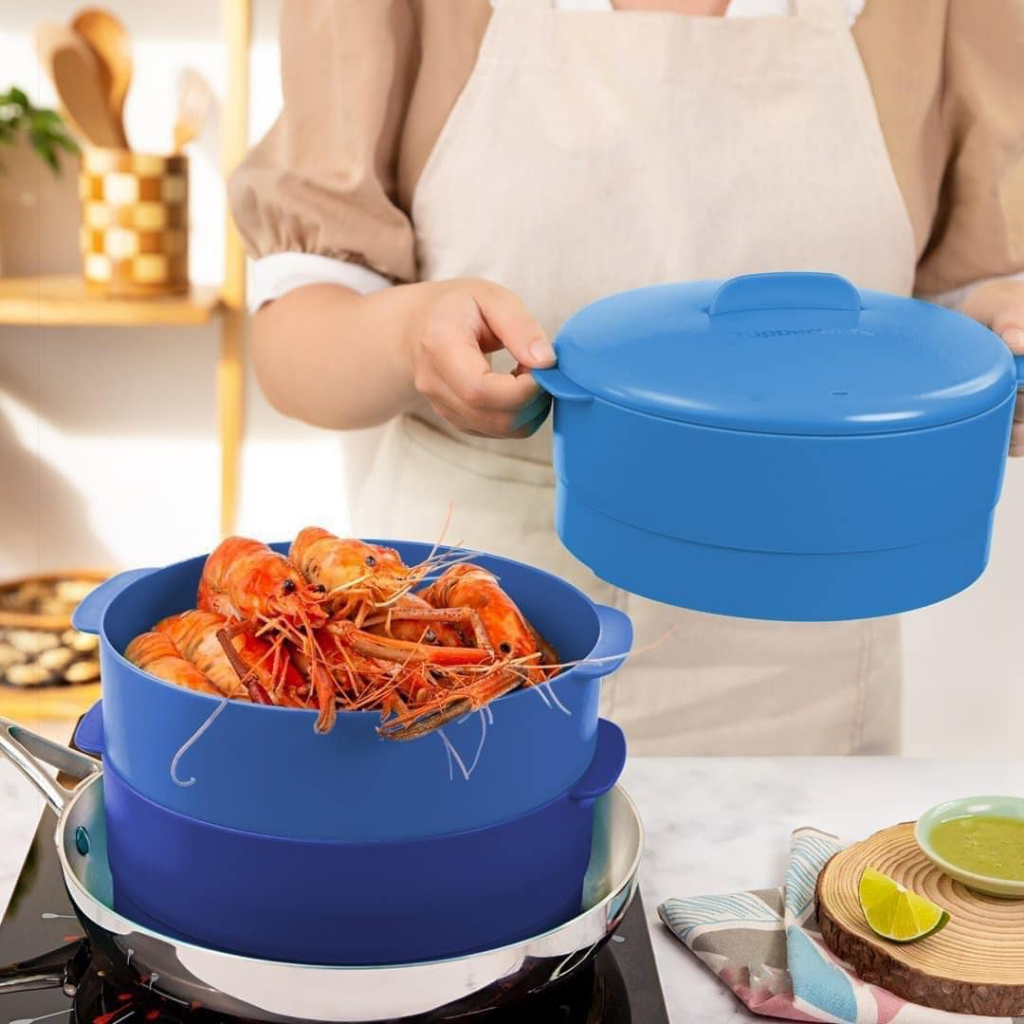 Xửng Hấp Steam It 3 Tầng (xanh dương) – Tupperware